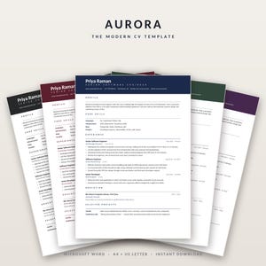 Modern ATS Friendly CV Template, Software Engineer Resume (Word Download)