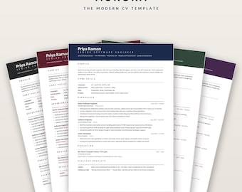 Modern ATS Friendly CV Template, Software Engineer Resume (Word Download)