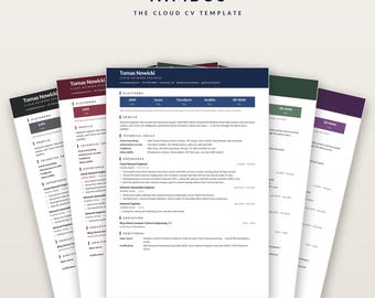 Cloud Engineer CV Template, DevOps Network Automation Resume (A4/US Letter)