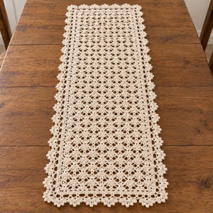 Crochet Lace Table Runner Pattern, Crochet Table Runner PDF, Lace Home Decor, Cotton Table Decor, Instant Download, Digital Download