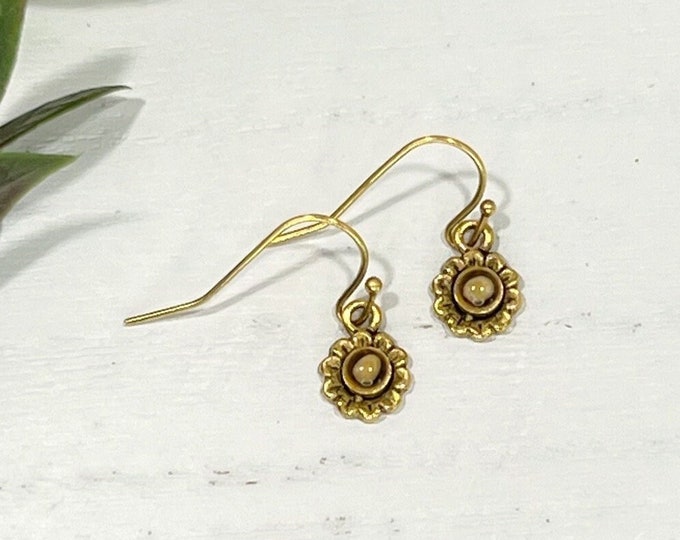 Real Mustard Seed Gold Earrings, Encouragement gift, Mustard Seed Jewelry, Faith Earring, Christian jewelry, Miscarriage gift, Inspirational