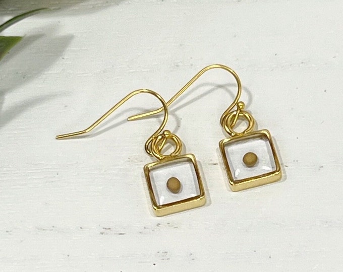 Real Mustard Seed Gold Earrings, Encouragement gift, Mustard Seed Jewelry, Faith Earring, Christian jewelry, Miscarriage gift, Inspirational