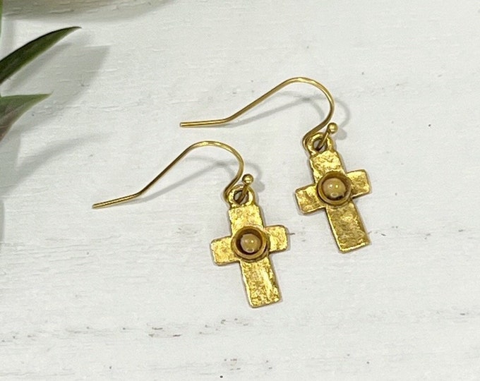 Real Mustard Seed Gold Earrings, Encouragement gift, Mustard Seed Jewelry, Faith Earring, Christian jewelry, Miscarriage gift, Inspirational