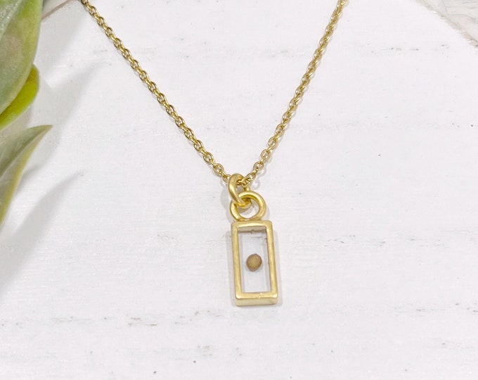 Real Mustard Seed Gold Necklace, Encouragement gift, Mustard Seed Jewelry, Faith Necklace, Christian jewelry, Miscarriage gift,Inspirational