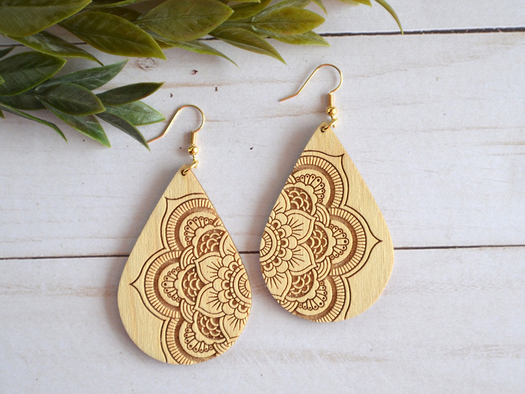 Buy Orchid Handcrafted Tribal Wooden Earrings at Amazon.in