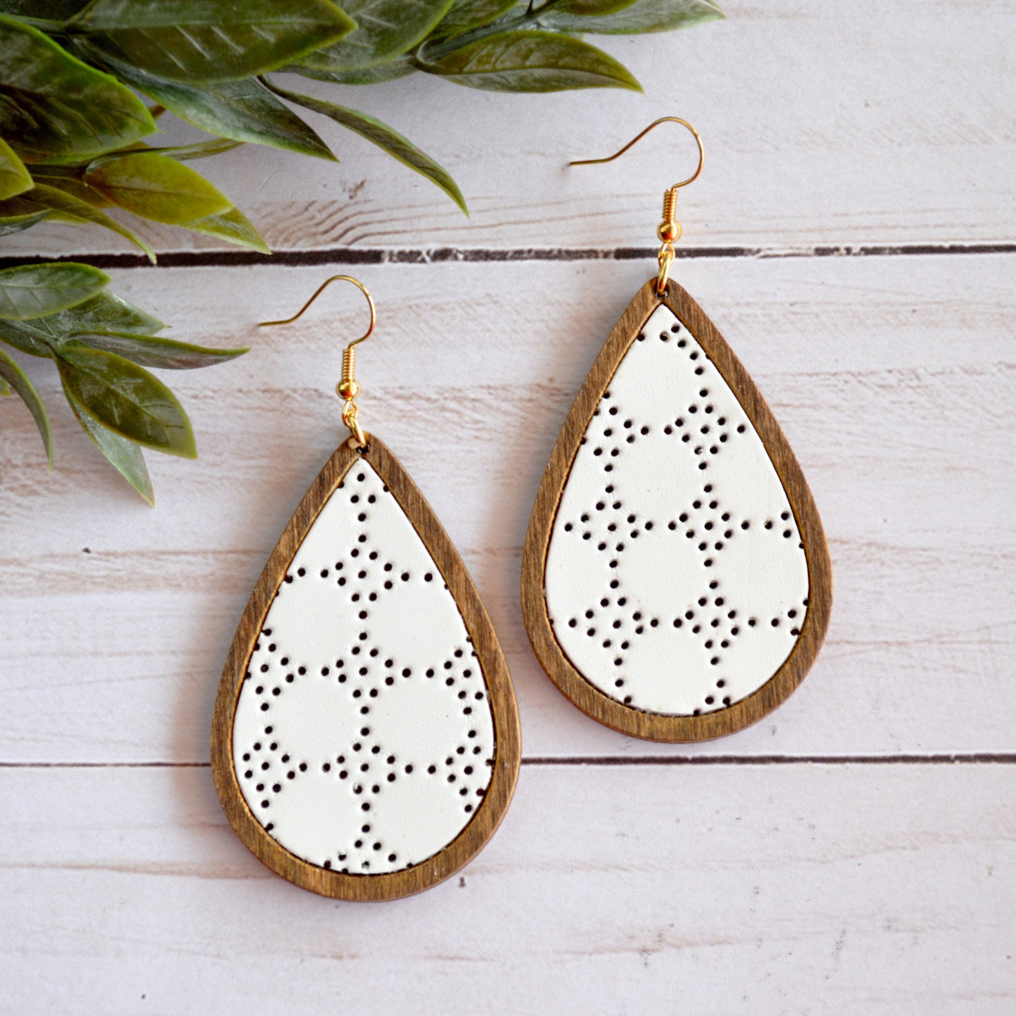 Silver Sparkle Teardrops | Lightweight Leather Earrings | Nickel & Suede