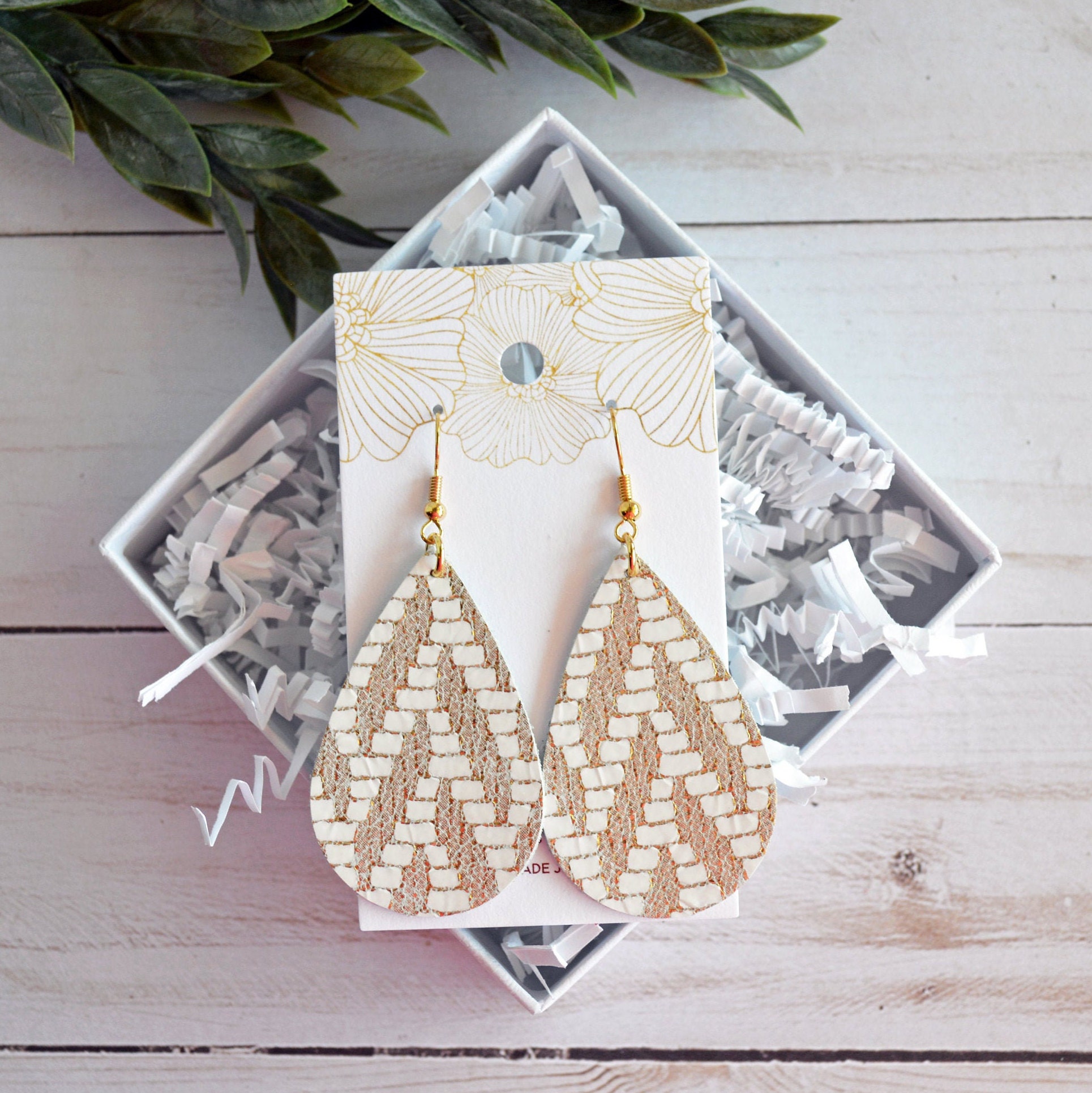 Magical Tweed Gold Earrings main image 1
