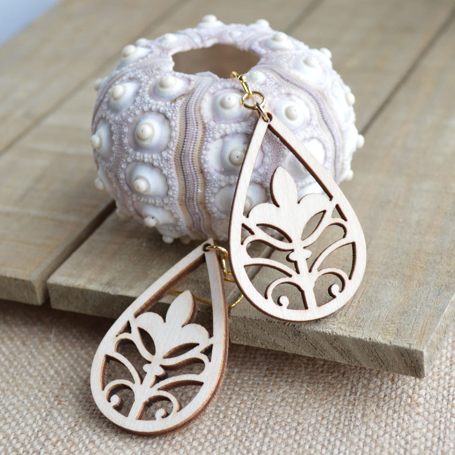 Wood Earrings Laser Cut Wood Earrings