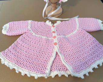 Crochet Baby Girl Sweater Set