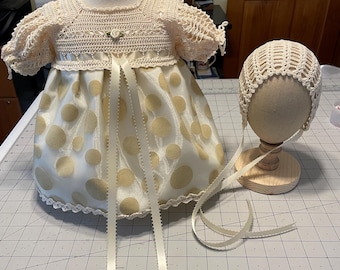 Newborn Baby Girl Dress Set - Polka Dots