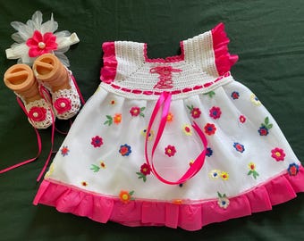 Newborn Baby Girl Dress Set