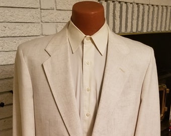 1950's Retro Cream Dinner Sport Jacket!! Sz 42L