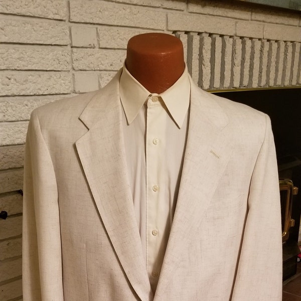 1950's Retro Cream Dinner Sport Jacket!! Sz 42L