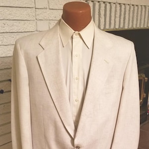 1950&#39;s Retro Cream Dinner Sport Jacket!! Sz 42L