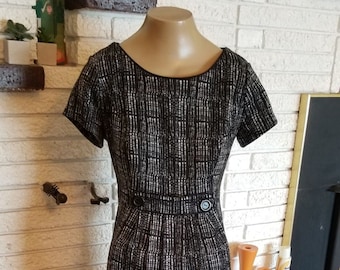 Retro 1960's Day Dress in Peggy Olson Style! Size 10/12 Medium