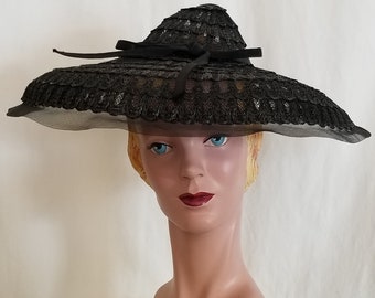 1940's Black Cocktail/Dress Hat!