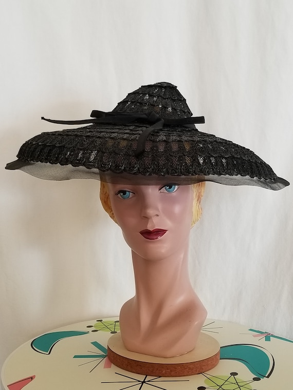 1940's Black Cocktail/Dress Hat!