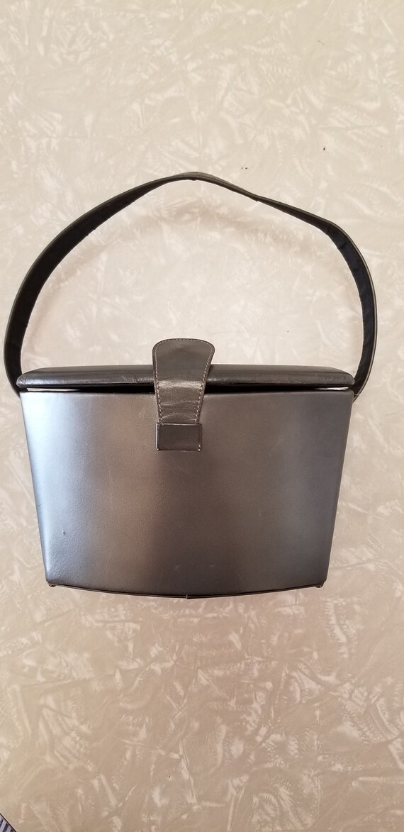 1950's Silver Gray Box Purse!!