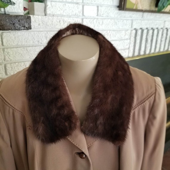 NEW!! 1960's Brown Mink Fur Collar! - image 1