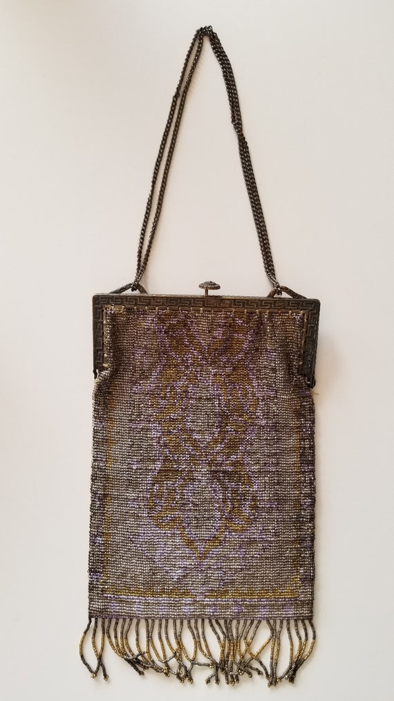 Authentic 1920's Beaded Mesh Evening Purse! - image 1