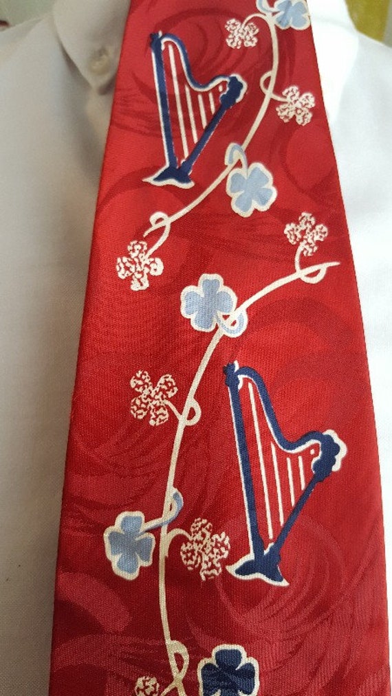 1950's Tie!! Harps and Clovers!! - image 2