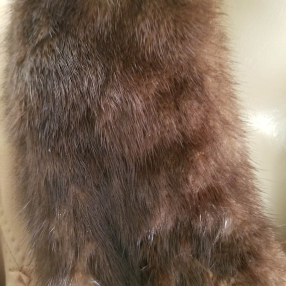 NEW!! 1960's Brown Mink Fur Collar! - image 2