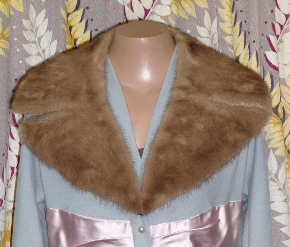 1950's Vintage Blond Fur Collar!! - image 1