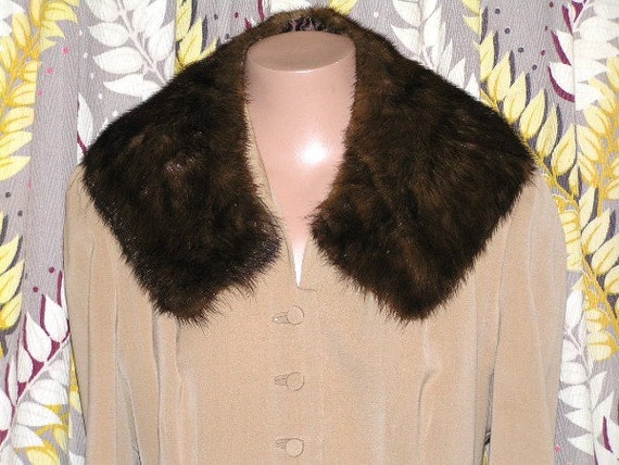 1960's Brown Vintage Fur Collar!! - image 1