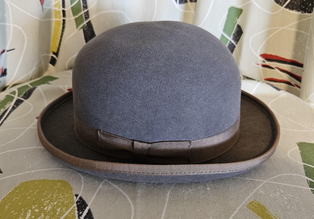 Vintage Taupe Gray Wool Felt Hat McGraw Wool Felt Cowboy Hat in Taupe main image 4