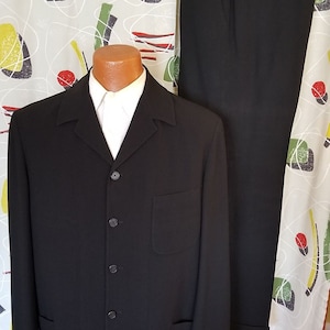 Retro Black File Mens Two Piece Suit!! Zoot!
