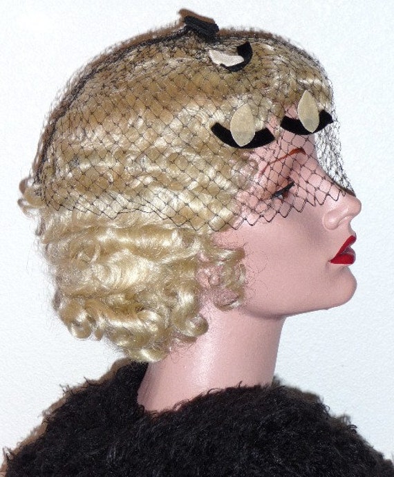 1950's Netted Cocktail Cap!! - image 3