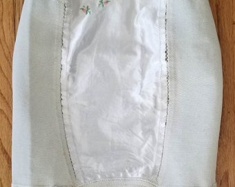 Ceinture de jupe des années 1950 avec détail de soie et de fleur! Taille S/6