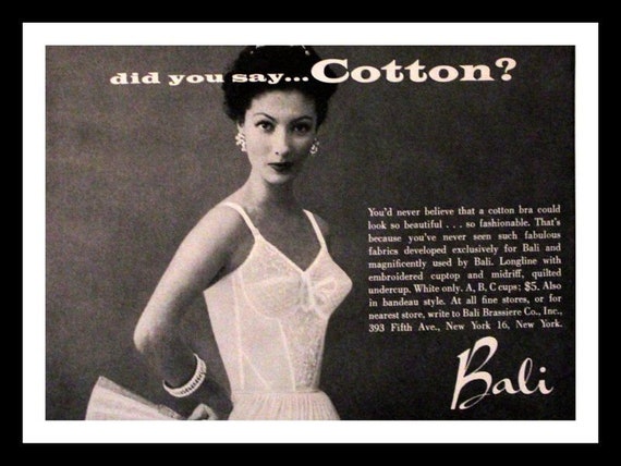 1950's Bali Cotton Bra Size 36B 