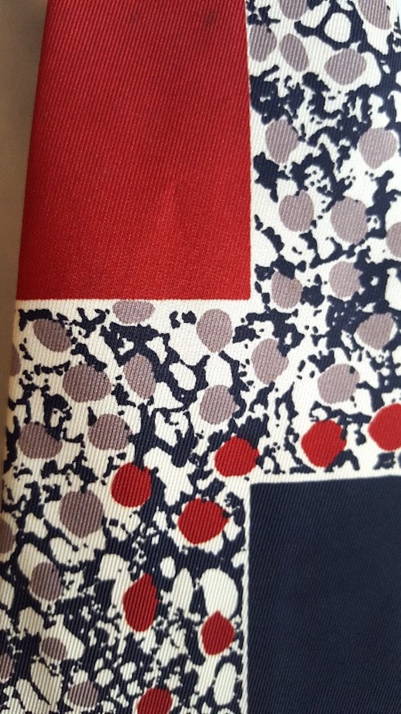 1940's Tie!! Navy and red!! - image 2