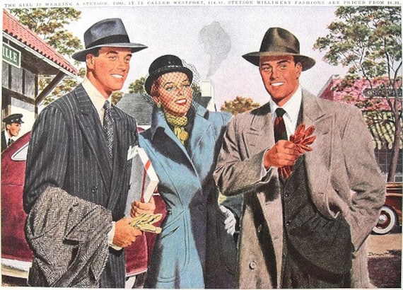 1950's Mens Hat!! Wool Felt!! - image 3