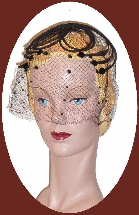 1950's Netted Cocktail Cap!!