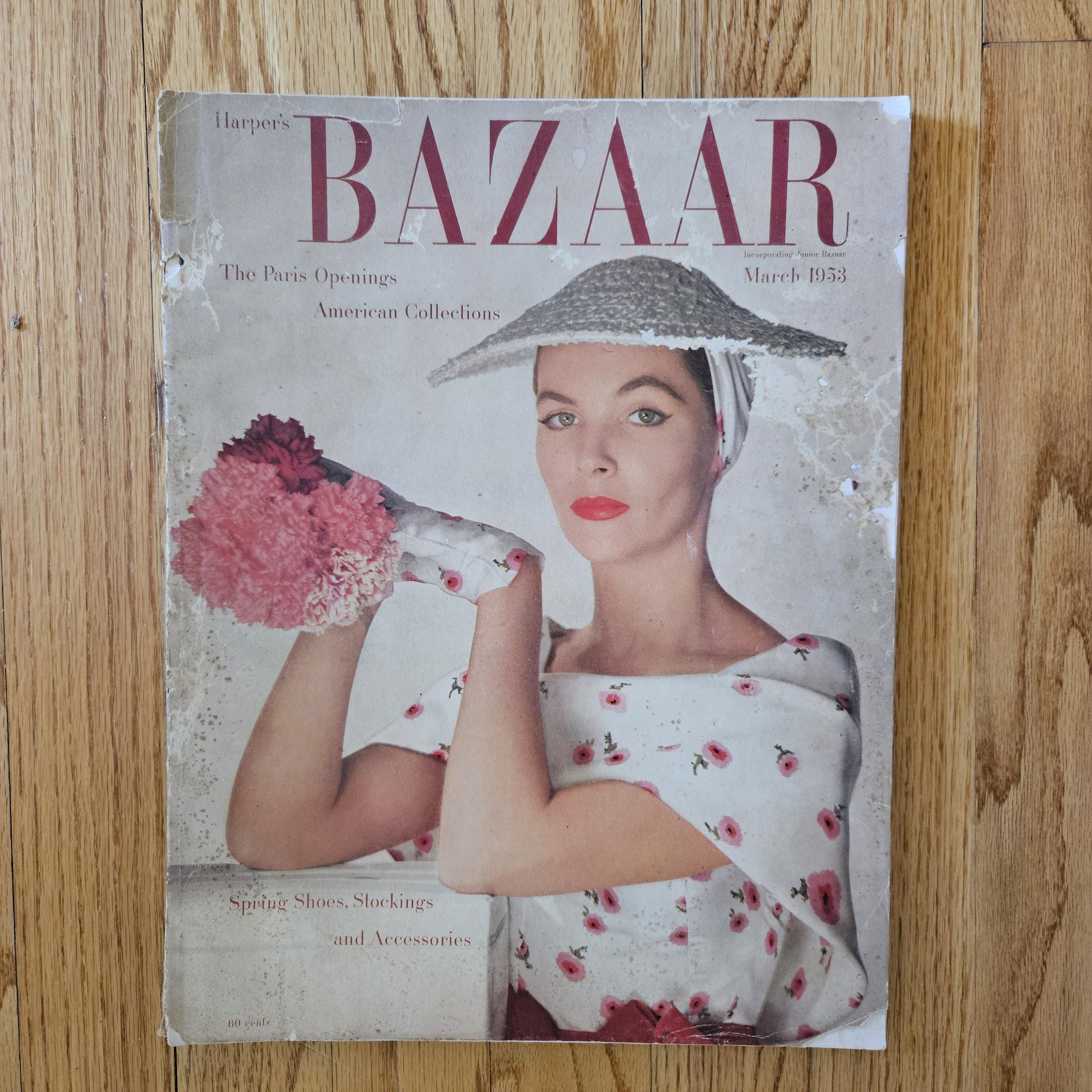 ヴィンテージ・ハーパーズ・バザー誌！1953-1956年、110-128ページ。各