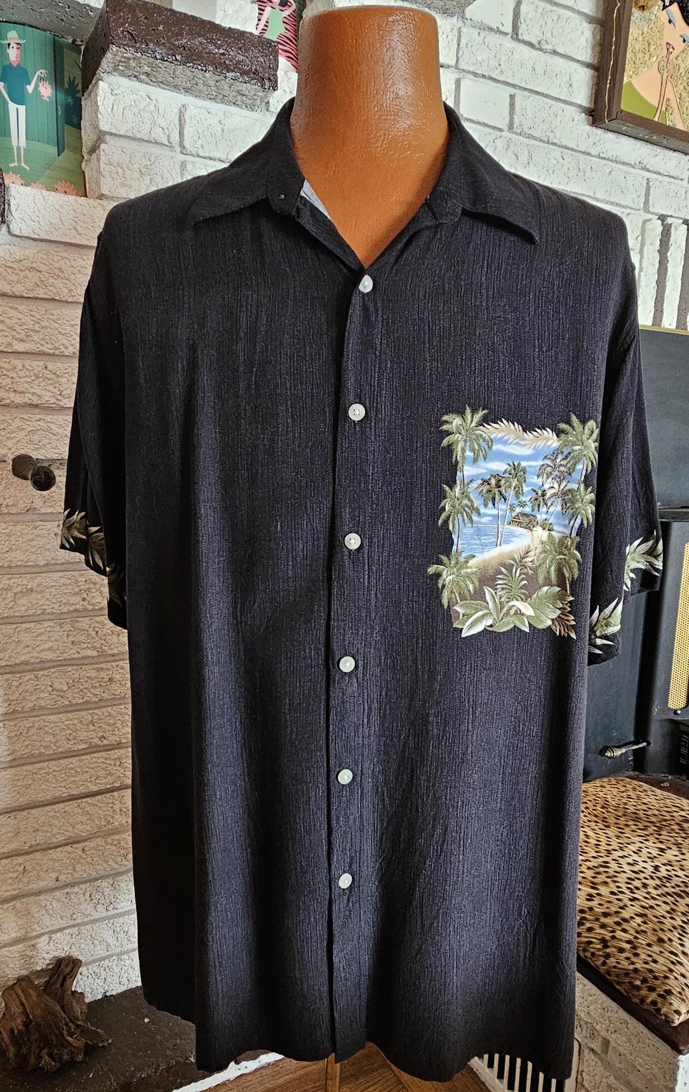 Retro Men's Rayon Tropical Short Sleeve Shirt! Size XL - Etsy