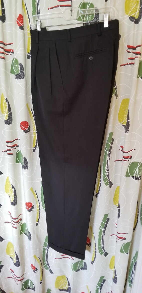 NEW!! Retro Men's Black Gabardine Slacks!!