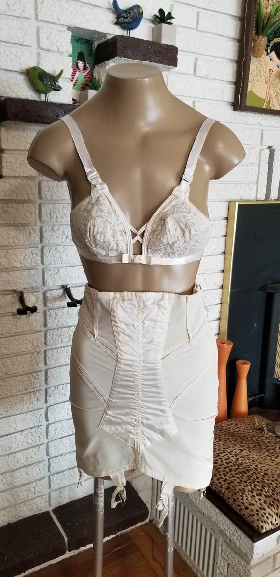1940's Organza and Lace Formal Bras 2 Pair, Size 34 A 