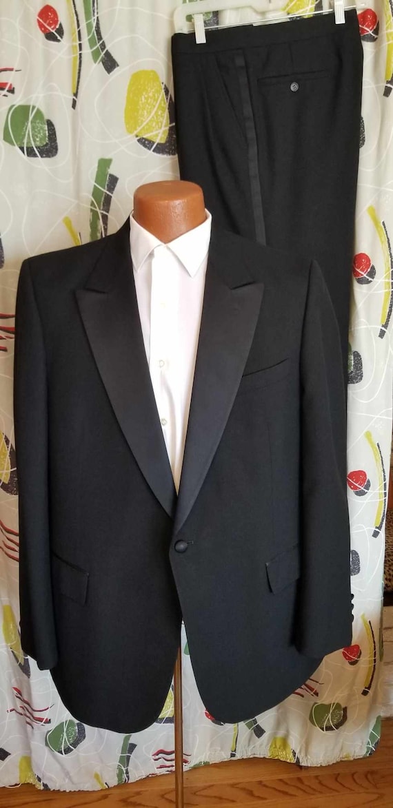 NEW!! 1990's Two Piece Tuxedo with Silk Lapels! So