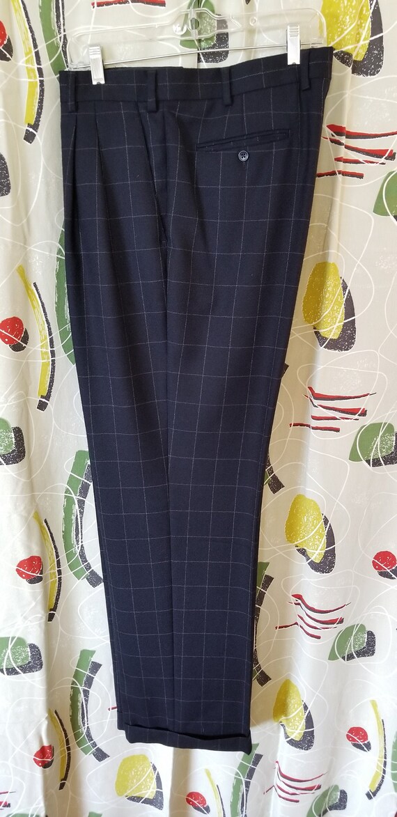 NEW!! Retro 1940s/50s Baggy wool Navy Slacks! 38"