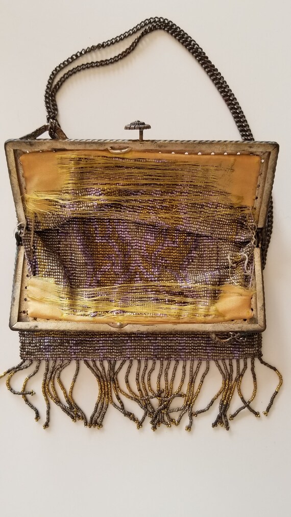 Authentic 1920's Beaded Mesh Evening Purse! - image 9