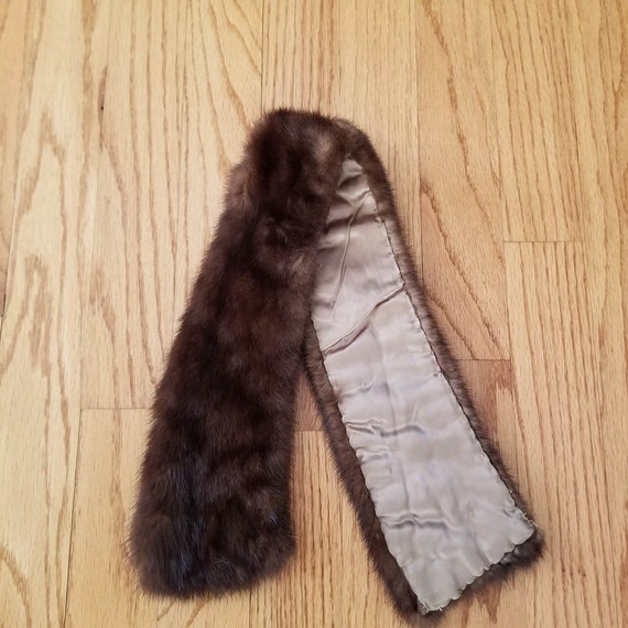 NEW!! 1960's Brown Mink Fur Collar! - image 3