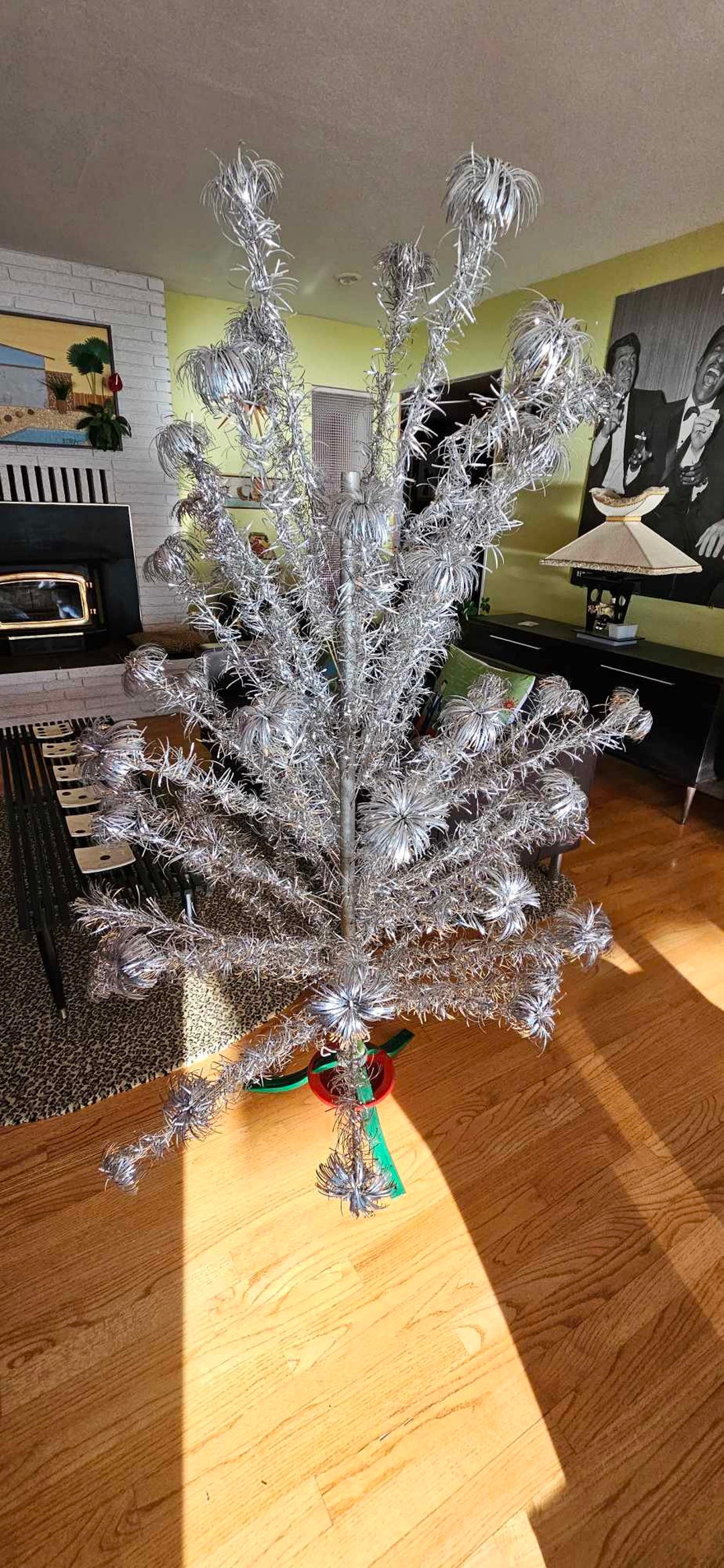 NEW 1950's Vintage Tinsel Christmas Tree With Pom Pom Etsy