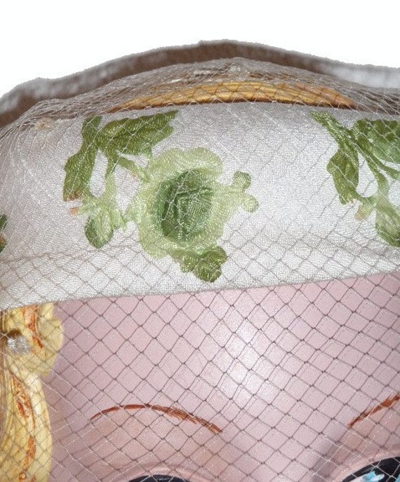 1950's White Sheen Weave Wreath Formal Hat!! - image 2