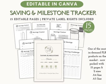 Ausdruckbarer Spar-Tracker, Spar-Challenge, Finanzzielplaner (Digitaler Download)