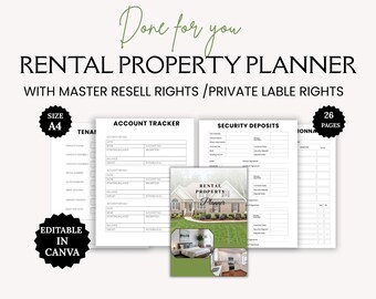 Mietobjektplaner | Vermieterplaner | Immobilienverwaltungsplaner | Mieterverwaltung | Miet- und Kostenverfolgung | Immobilien | MRR PLR
