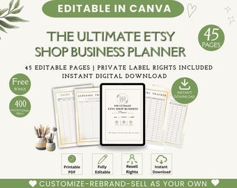 Etsy-Shop-Planer, Etsy-Verkäuferplaner, Etsy-Geschäftsplan, Etsy-Planer, Etsy-Shop-Organisation, Digitaler Etsy-Shop-Planer