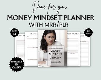 Finanz-Mindset-Planer | Druckbarer digitaler Planer | Canva-Vorlage | PLR MRR
